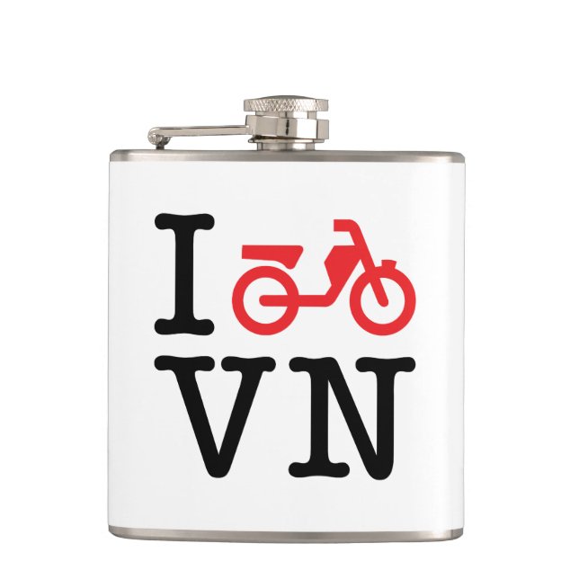 I Motorbike Vietnam Hip Flask (Front)