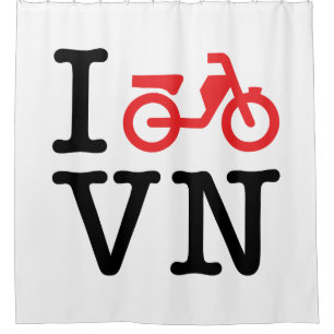 I Motorbike Vietnam Shower Curtain