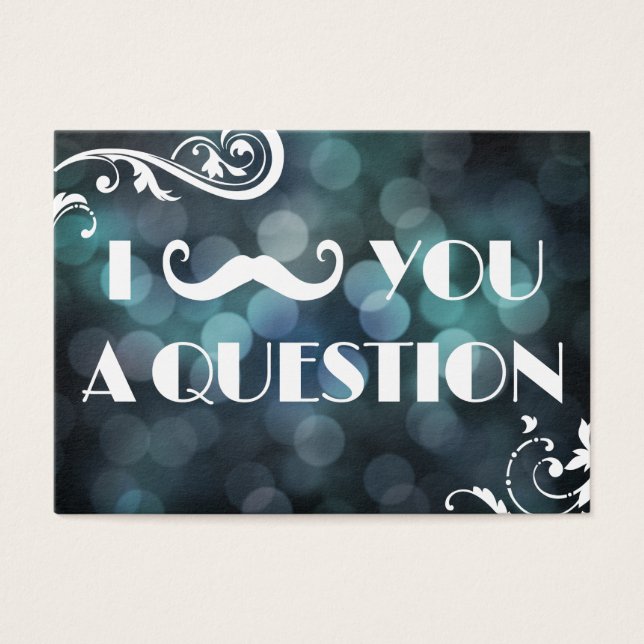 I Moustache You A Question Bokeh Lights (Front)