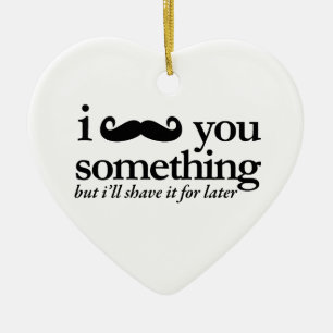 I Moustache You a Question Ceramic Tree Decoration
