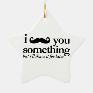 I Moustache You a Question Ceramic Tree Decoration