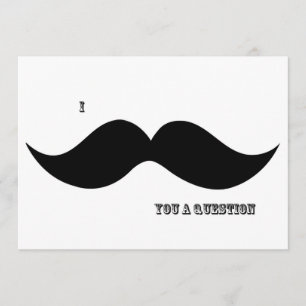 I Moustache You A Question - Invitation