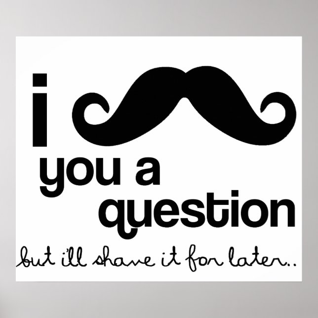 I Moustache You A Question poster (Front)