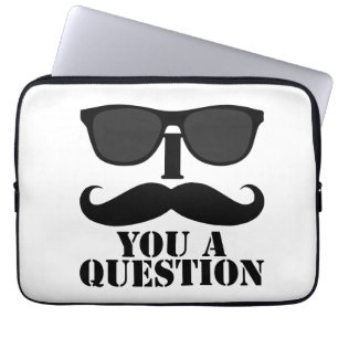 I Moustache You a Question Sunglasses Laptop Sleeve