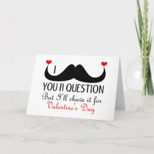 I moustache you a question Valentine's day Holiday Card