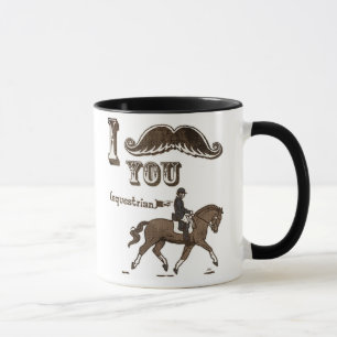 I moustache you equestrian mug