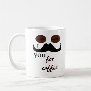I moustache you for coffee mug