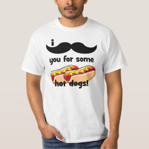 I moustache you for some hot dogs! T-Shirt