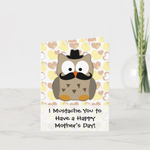 I Moustache You Mother's Day Greeting Card