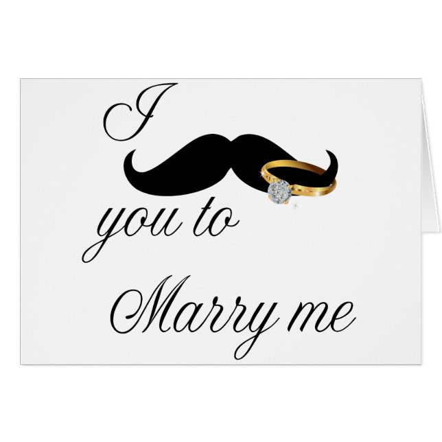 I Moustache you -to Marry Me (Front Horizontal)