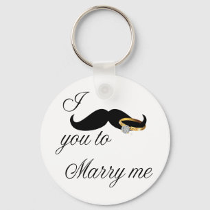 I Moustache you -to Marry Me Key Ring