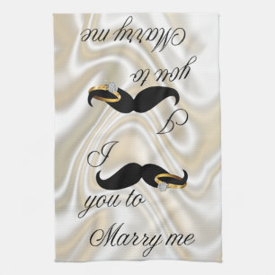 I Moustache you -to Marry Me Tea Towel