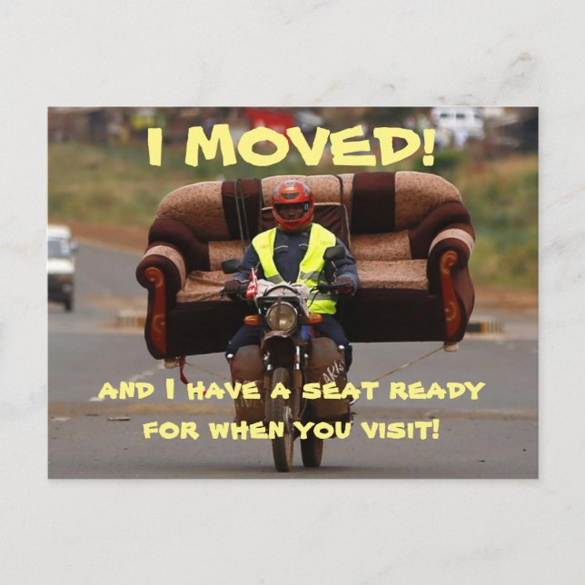 I Moved Change Of Address Postcard (Front)