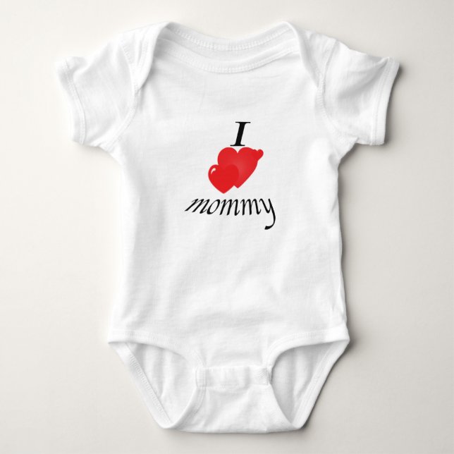 'I ❤️ Mummy' Design for Your Little One’s Outfit Baby Bodysuit (Front)