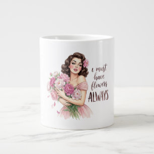 I Must Have Flowers Always Garden Pun Coffee Mug