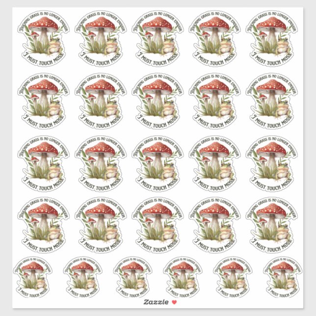 "I must touch moss" bulk decal (Sheet)