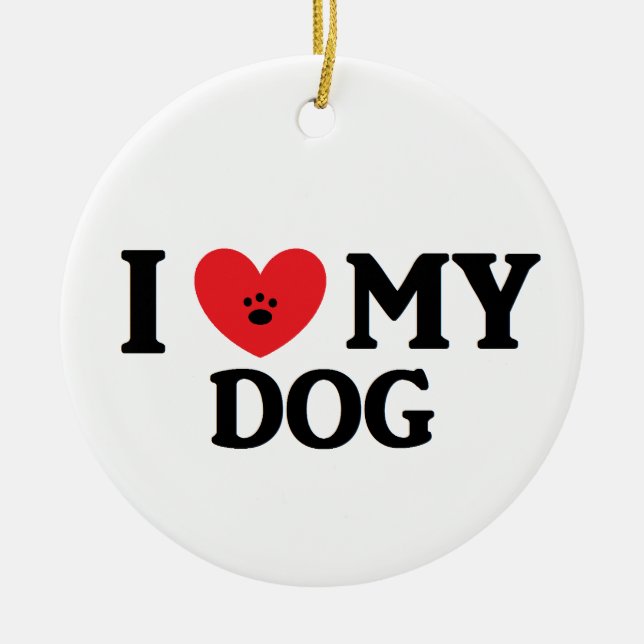 I ♥ My Dog Ornament (Front)