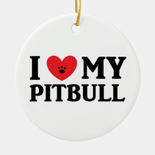I ♥ My Pitbull Ornament