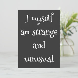  I myself am strange and unusual Holiday Card