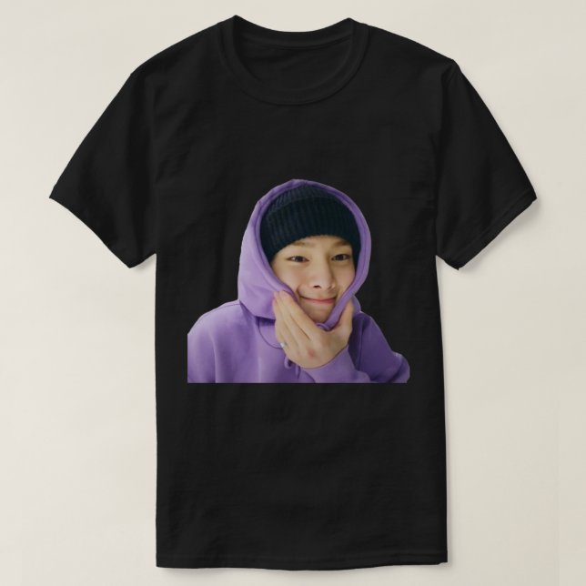 I.N Jeongin Stray Kids Funny Cute Meme Sticker T-Shirt (Design Front)