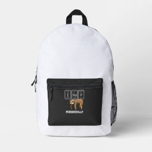 I Nap Periodically Science Sloth Periodic Table El Printed Backpack