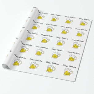 I Need A Beer Happy Birthday Wrapping Paper
