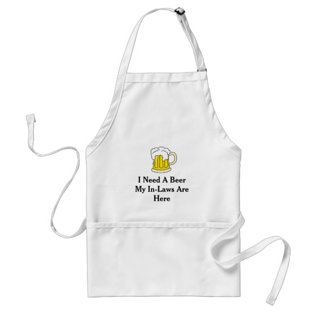 I Need A Beer Standard Apron (Front)
