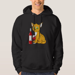 I Need A Glass of Wine Cat Mum Wine Lover Cat Love Hoodie
