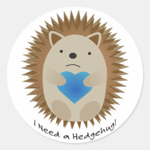 I Need a Hedgehug Hedgehog Classic Round Sticker