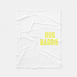 I Need A Hug from A Baddie Funny Retro Fleece Blanket