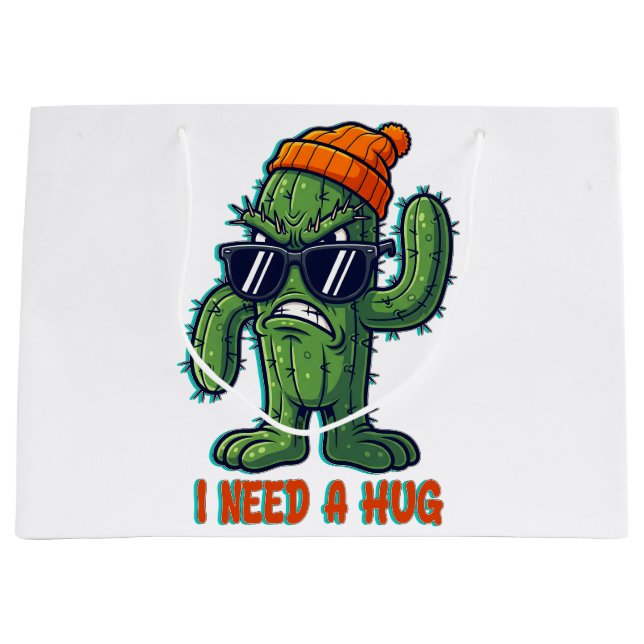 I need a hug large gift bag (Front)