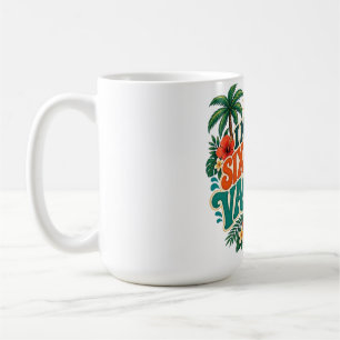 I Need a Six-Month Vacation Tropical Floral Travel Coffee Mug