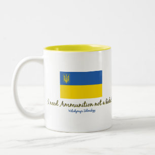 I-need-Ammo-Zelenskyy Two-Tone Coffee Mug