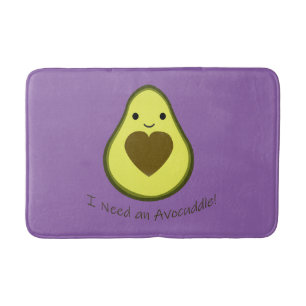 I Need an Avocuddle Cute Kawaii Avocado Bath Mat