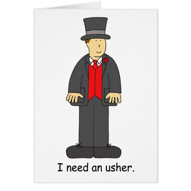 I Need an Usher Cartoon Usher (Front)