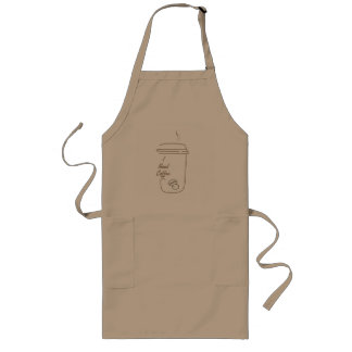 I Need Coffee Cute Doodle Mug Long Apron