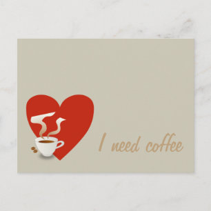 I need coffee - postcard