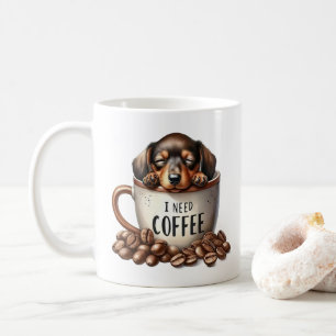 I Need Coffee - Pup in a Cup 