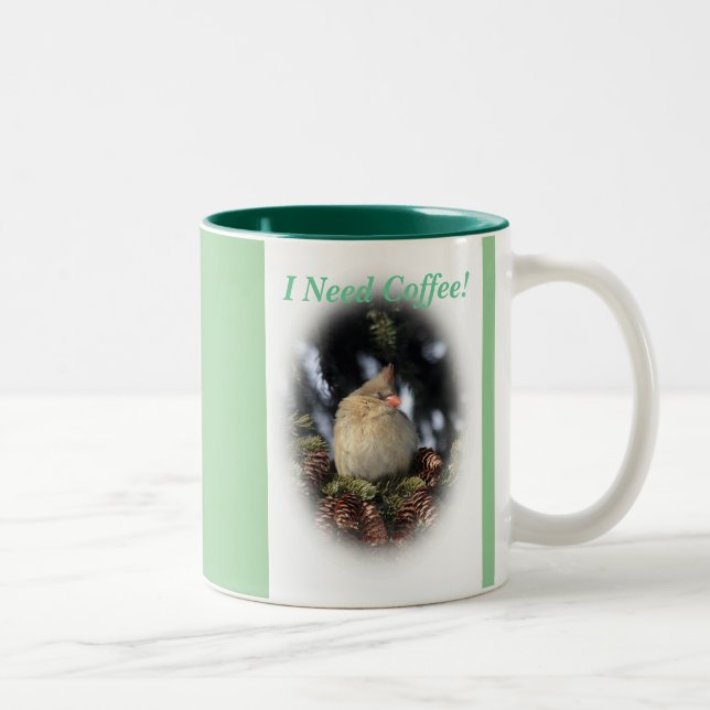 I Need Coffee! Two-Tone Coffee Mug (Right)