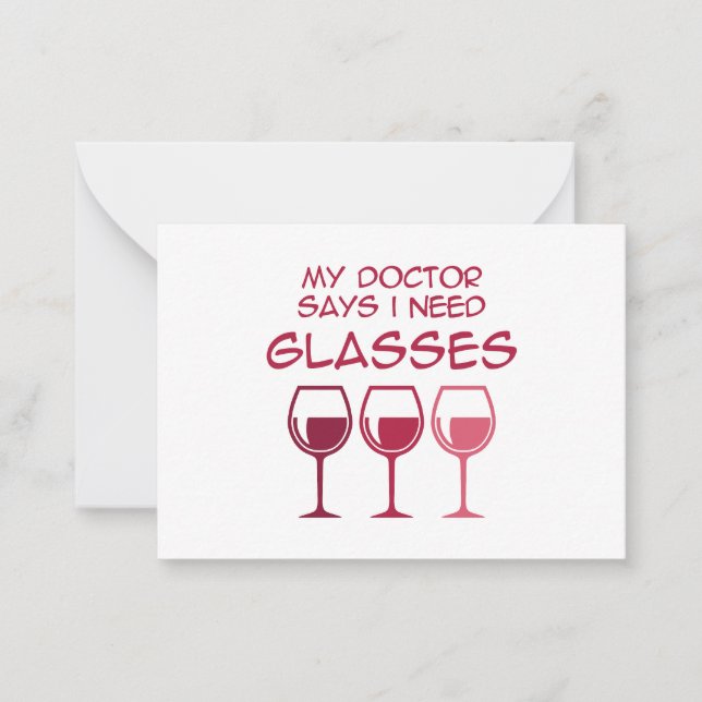 I need glasses card (Front)