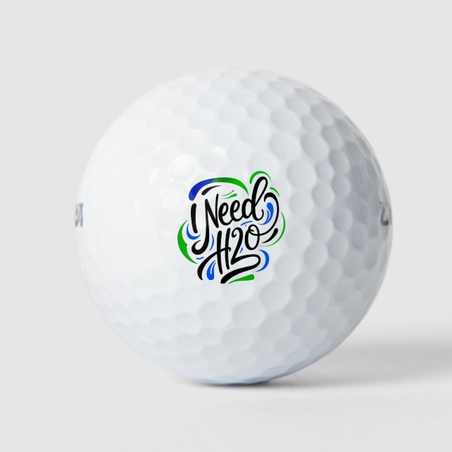 I need H2O script Golf Balls (Front)