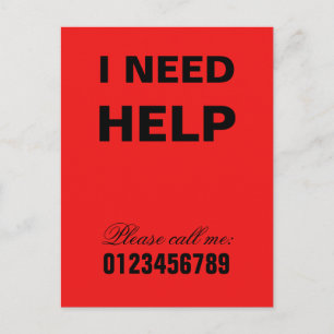 I need help Neighbourhood Assistance SOS Postcard