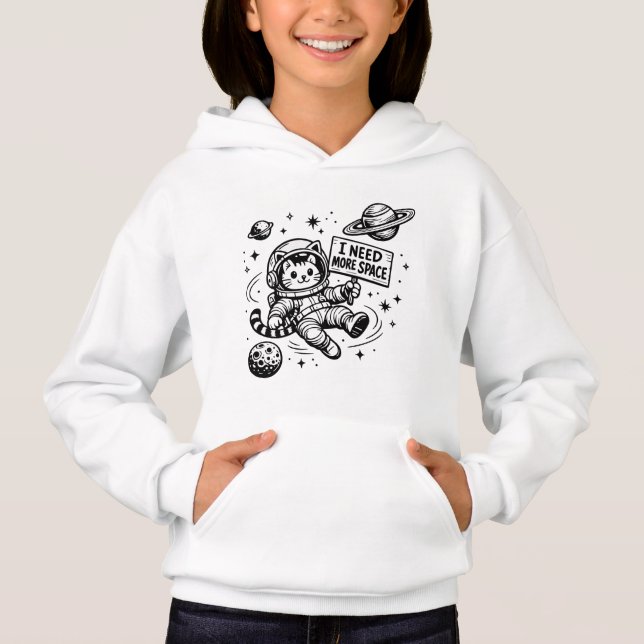 I Need More Space Funny Cat Astronaut (Front)