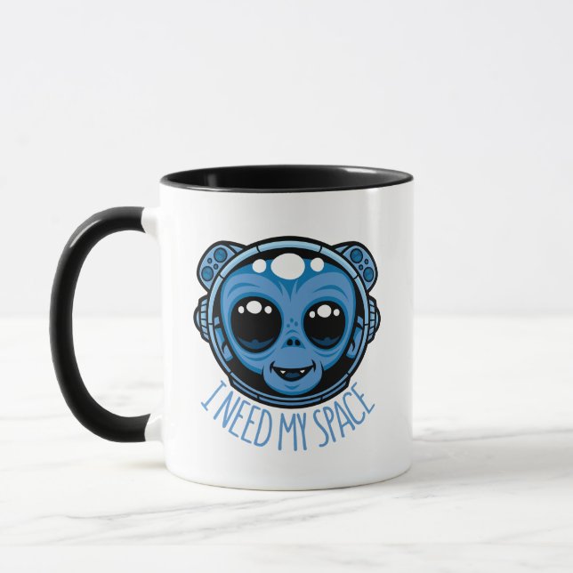 I Need My Space Adorable Monkey Astronaut Mug (Left)