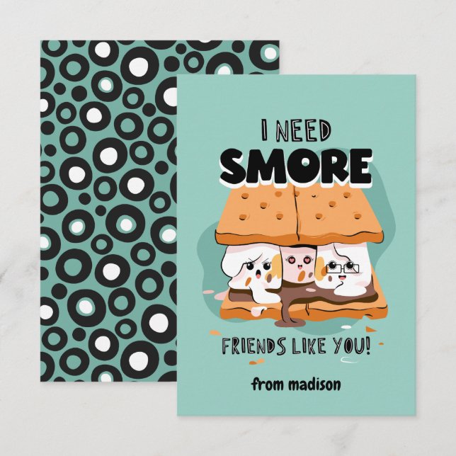 I Need Smore Friends Like You Classroom Valentine Invitation (Front/Back)