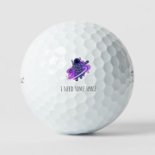'I Need Some Space' Funny Playful Astronaut Gift Golf Balls