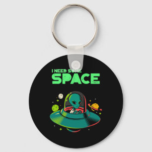 I Need Some Space Mental Health Awareness Ufo Alie Key Ring