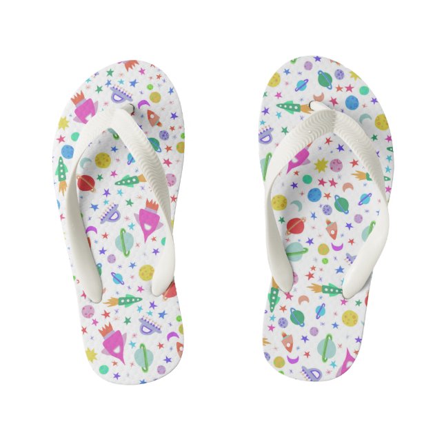 I need some Space Universe UFO PLanets Pattern Kid's Thongs (Footbed)