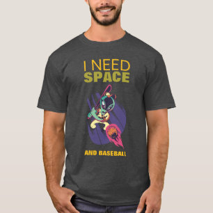 I Need Space And Baseball Funny Introvert Lockdown T-Shirt