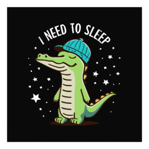 i need to sleep photo print